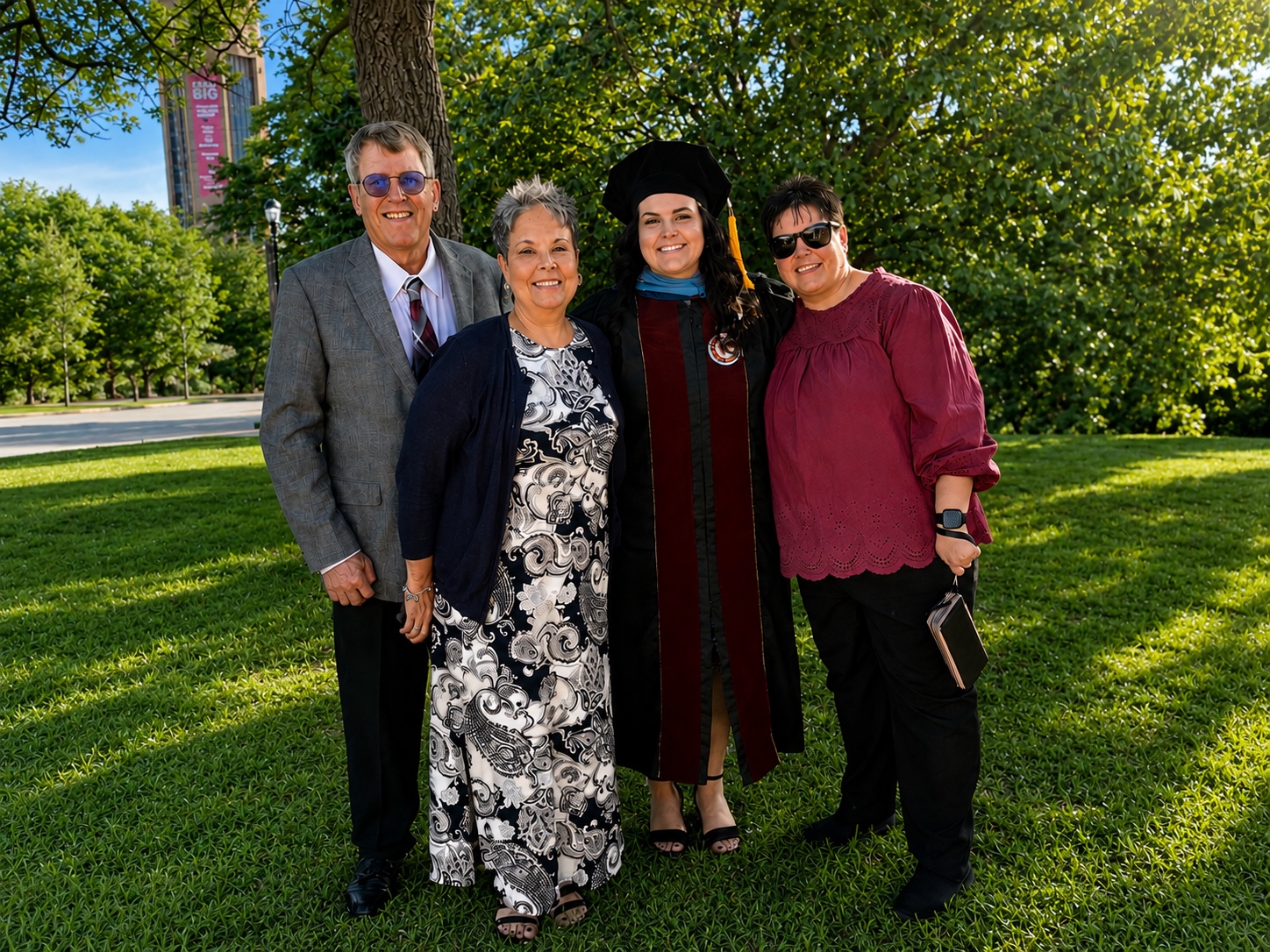 Graduation family portrait